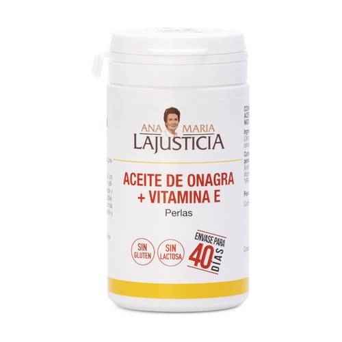 Envase de Aceite de onagra + Vitamina E, 80 perlas, Ana María Lajusticia